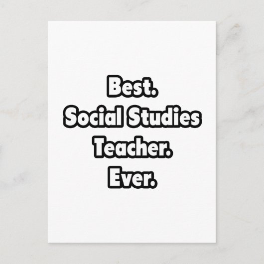 Beste. Leraar Sociale Studies. Ooit. Briefkaart (Voorkant)