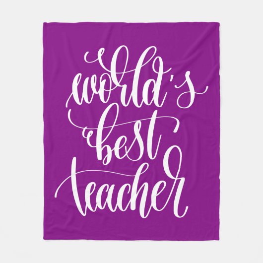 Beste leraar ter wereld fleece deken (Voorkant)