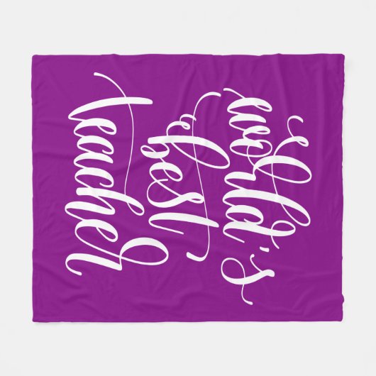 Beste leraar ter wereld fleece deken (Voorkant (Horizontaal))