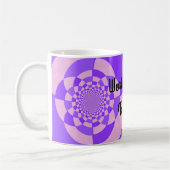 Beste Leraar Ter Wereld Fractal Ontwerp Koffiemok (Links)