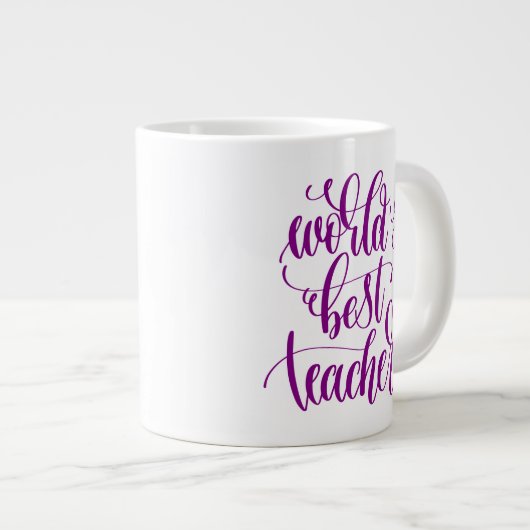 Beste leraar ter wereld grote koffiekop (Voorkant rechts)