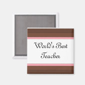 Beste leraar ter wereld magneet (Voorkant / Achterkant)
