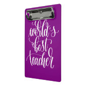 Beste leraar ter wereld mini klembord (Angled2)