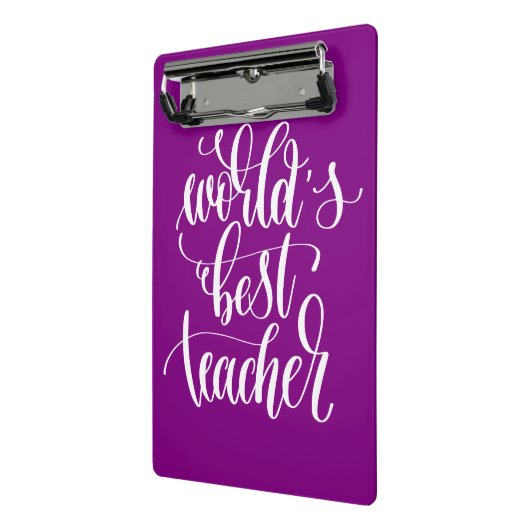 Beste leraar ter wereld mini klembord (Angled2)