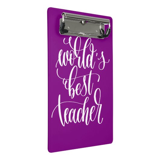 Beste leraar ter wereld mini klembord (Schuin)