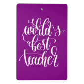 Beste leraar ter wereld mini klembord (Achterkant)