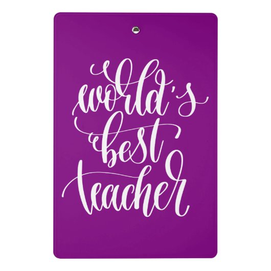 Beste leraar ter wereld mini klembord (Achterkant)