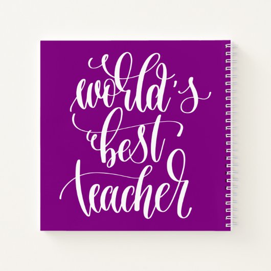 Beste leraar ter wereld notitieboek (Achterkant)