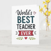 Beste Leraar Ter Wereld Ooit Kaart (Gele Bloem)