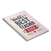 Beste Leraar Ter Wereld Ooit Notitieboek (Rechterzijde)