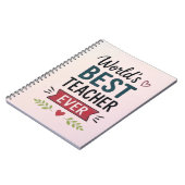 Beste Leraar Ter Wereld Ooit Notitieboek (Linkerzijde)