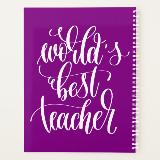 Beste leraar ter wereld planner (Achterkant)