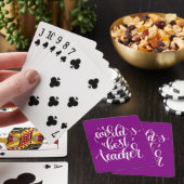 Beste leraar ter wereld pokerkaarten (Insitu)