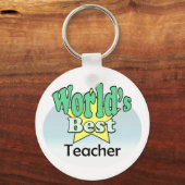 Beste leraar ter wereld sleutelhanger (Voorkant)