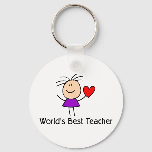 Beste leraar ter wereld sleutelhanger (Voorkant)