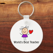 Beste leraar ter wereld sleutelhanger (Voorkant)