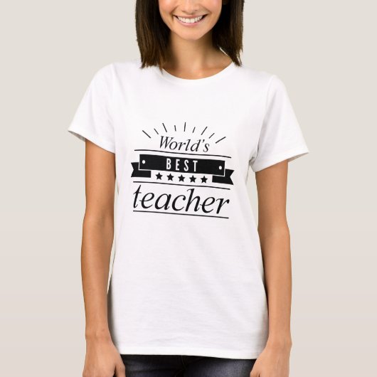 Beste leraar ter wereld t-shirt (Voorkant)