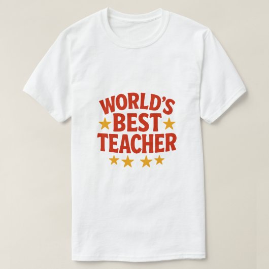 Beste leraar ter wereld t-shirt (Design voorkant)