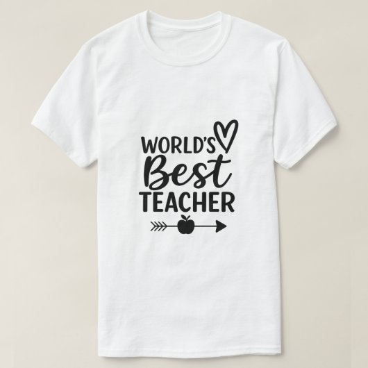 Beste leraar ter wereld t-shirt (Design voorkant)