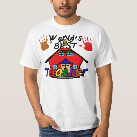 Beste leraar ter wereld t-shirt (Voorkant)