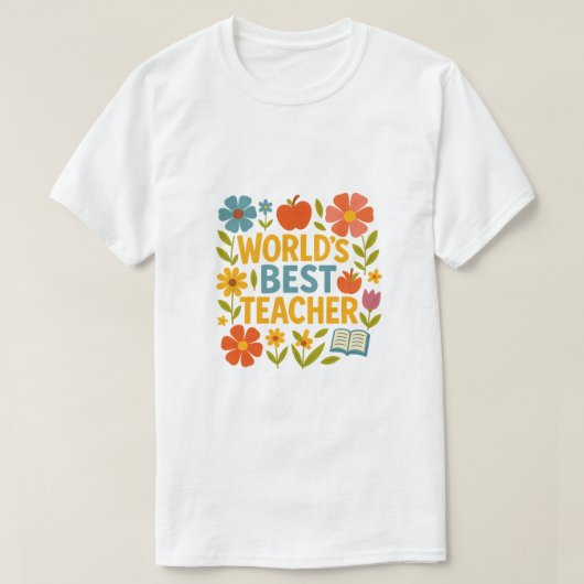 Beste leraar ter wereld t-shirt (Design voorkant)