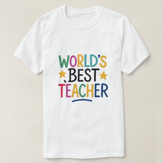 Beste leraar ter wereld t-shirt (Design voorkant)
