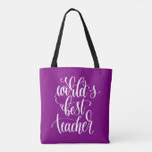 Beste leraar ter wereld tote bag (Achterkant)