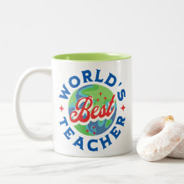 Beste leraar ter wereld tweekleurige koffiemok