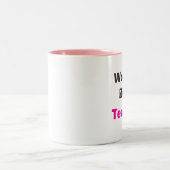 Beste leraar ter wereld tweekleurige koffiemok (Center)