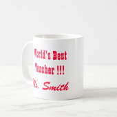 Beste leraar ter wereld (Vrouw1) Koffiemok (Voorkant links)