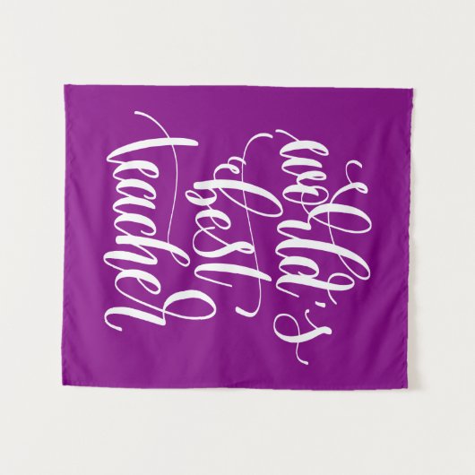 Beste leraar ter wereld wandkleed (Voorkant (horizontaal))