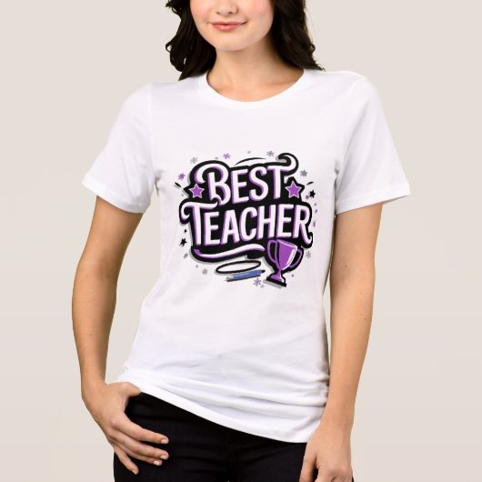 Beste leraar Tri-Blend shirt (Voorkant)