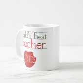 Beste leraar van de wereld 2013 koffiemok (Voorkant links)