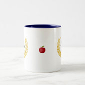 Beste leraar, ver en gouden Laurel Wreath Tweekleurige Koffiemok (Center)