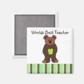 Beste leraar wereldwijd magneet (Voorkant / Achterkant)