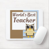 Beste leraar wereldwijd muismat (Met muis)
