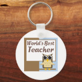 Beste leraar wereldwijd sleutelhanger (Voorkant)
