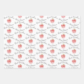 Beste leraar Word Art Rode Appel Groot Hart Inpakpapier Vel (Voorkant 2)