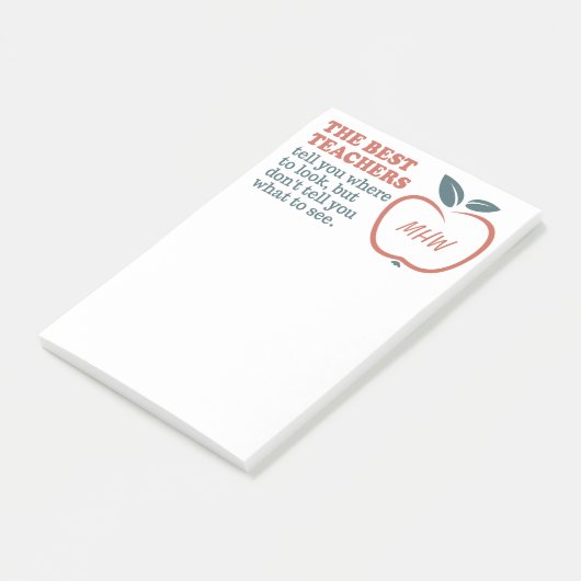 BESTE LERAREN aangepast monogram Post-it notities Post-it® Notes (Schuin)