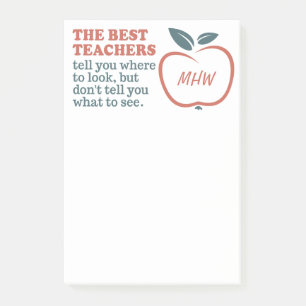 BESTE LERAREN aangepast monogram Post-it notities Post-it® Notes