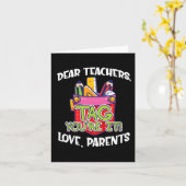 Beste leraren Label U bent het liefste ouders teru Kaart (Gele Bloem)