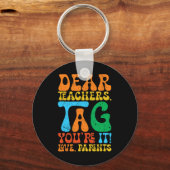 Beste leraren Label U bent het liefste ouders teru Sleutelhanger (Achterkant)