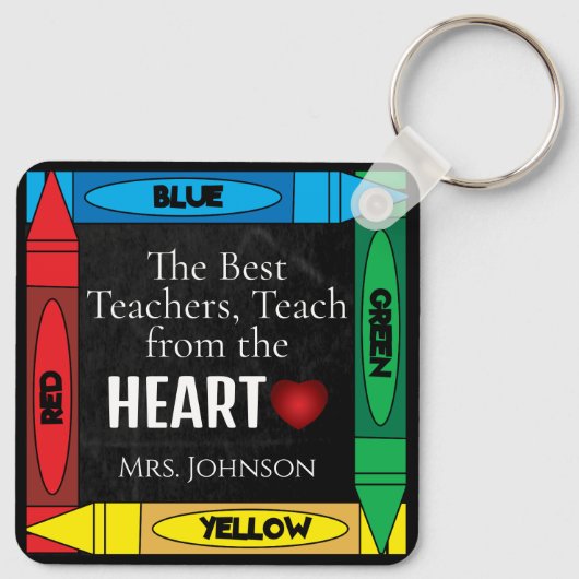 Beste leraren, leer uit het hart | Leraar Sleutelhanger (Achterkant)