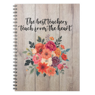 Beste Leraren Leren Met Hart Ontwerp Notitieboek