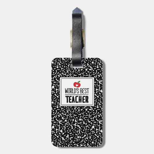 Beste lerarendag van de wereld bagagelabel (Achterkant verticaal)