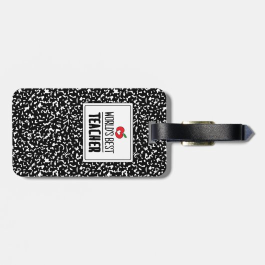 Beste lerarendag van de wereld bagagelabel (Achterkant horizontaal)