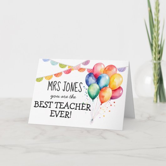 Beste lerarenkaart ooit kaart (Voorkant)