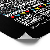 Beste lerarenwaardering bedankt je pensionering poster (Hoek)