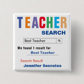 Beste lerarenzoeker vierkante button 5,1 cm (Voorkant)