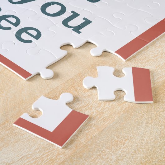 BESTE LEREN, aangepaste monogram puzzel Legpuzzel (Zijkant)